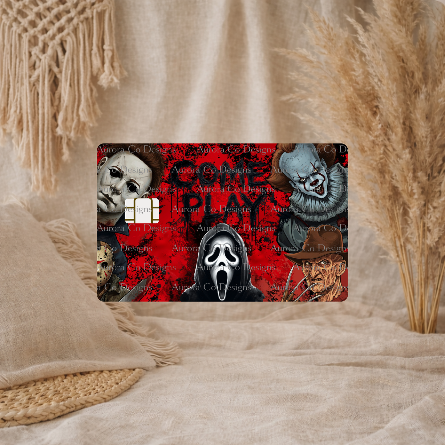 Bank Card Wrap - Come Play Horror