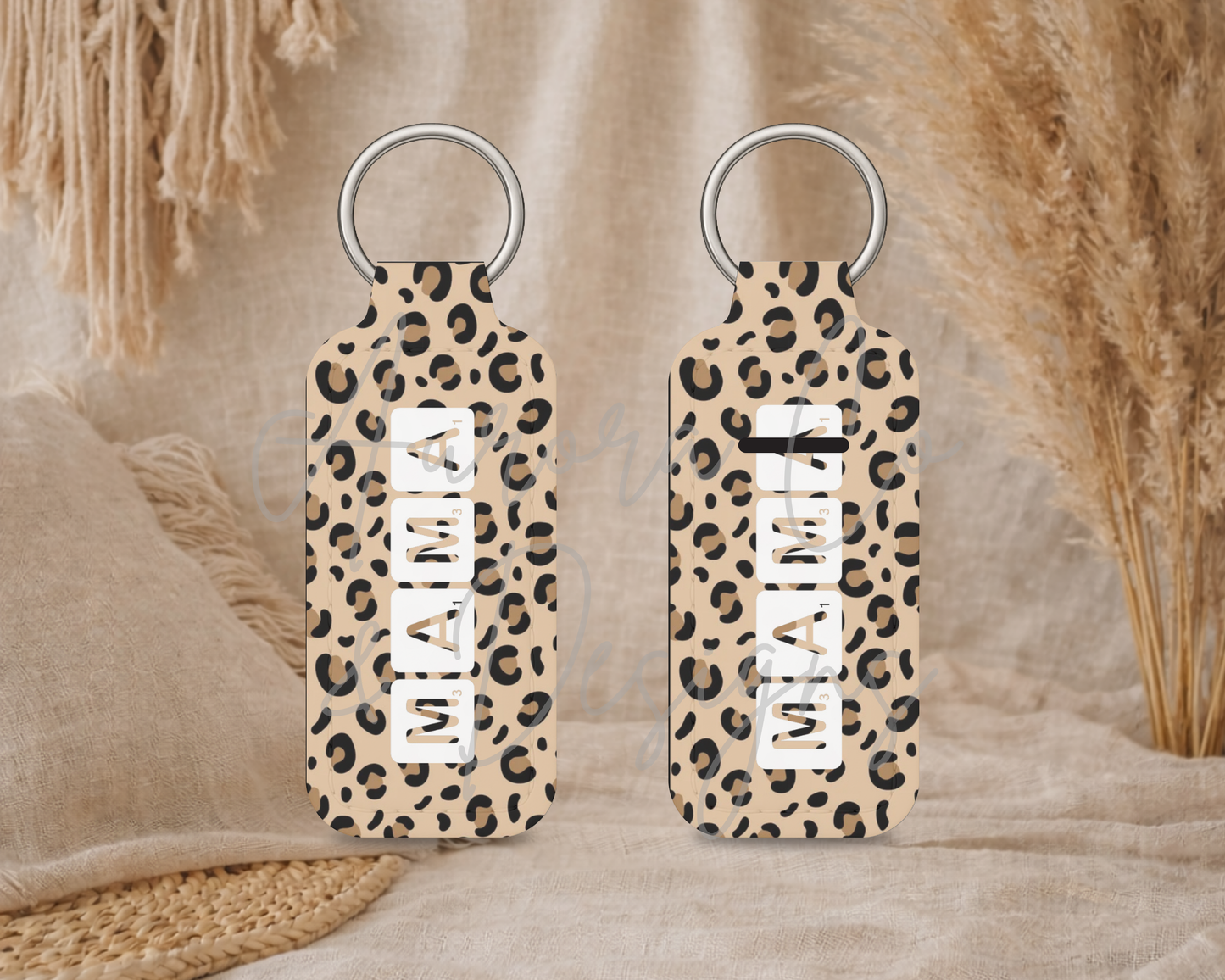 Chapstick Keyring -Mama Leopard