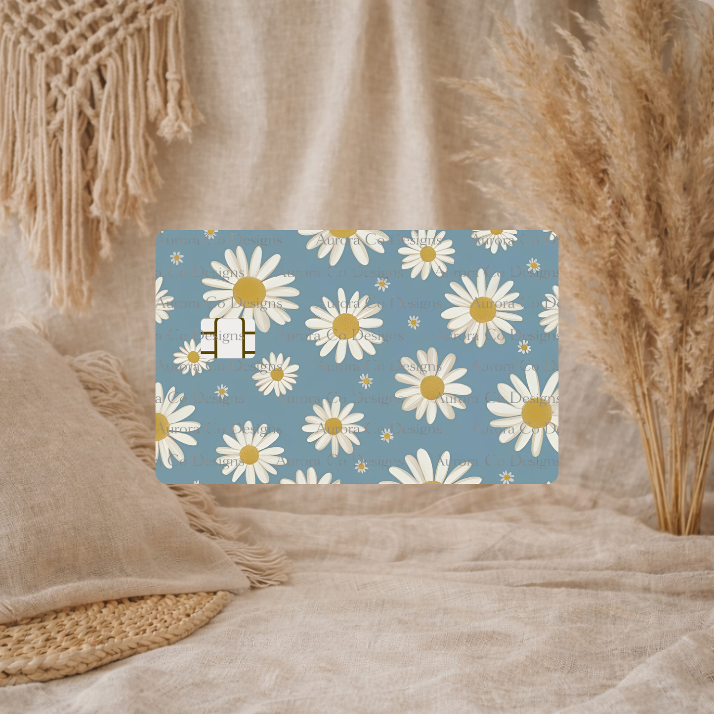 Bank Card Wrap - Blue Daisy