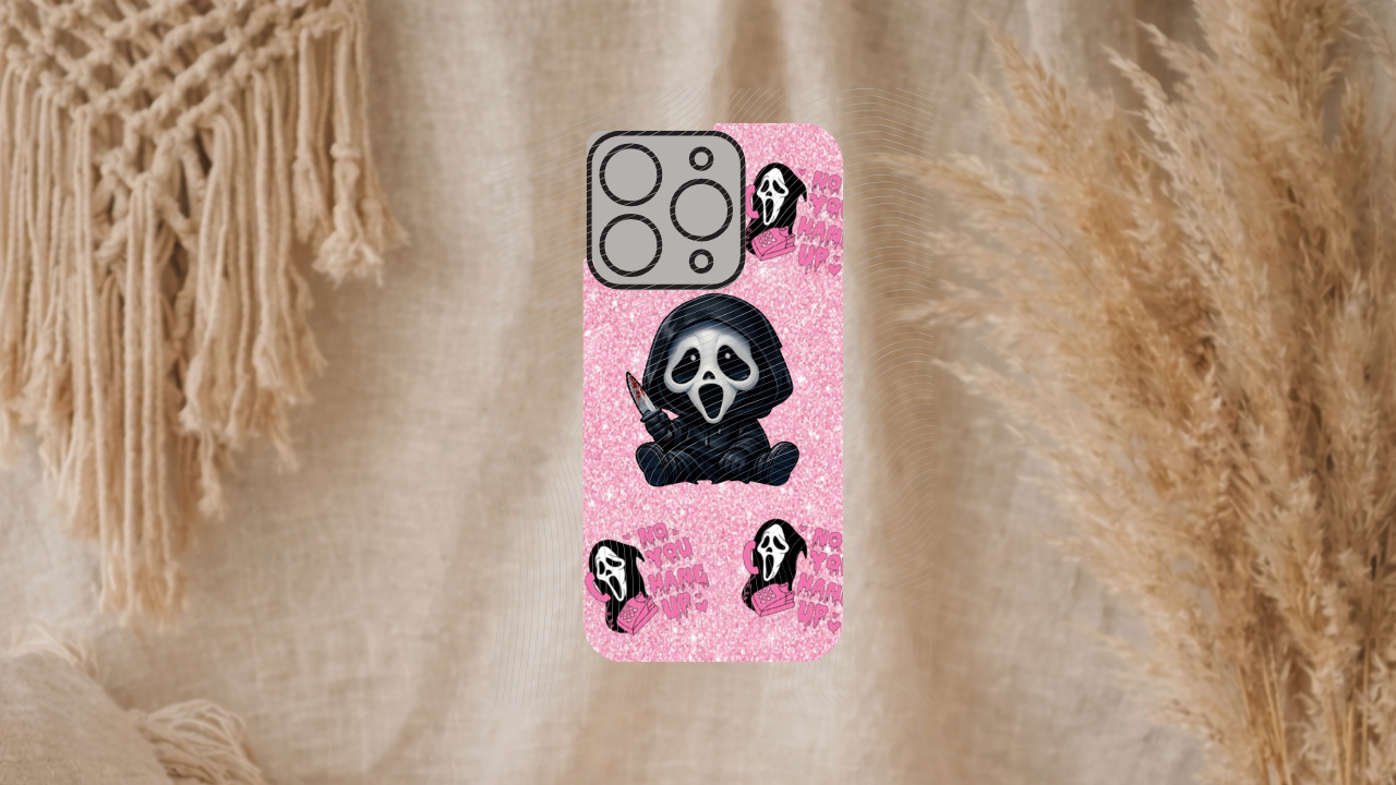 Ghostface Pink No You Hang Up Phone Case
