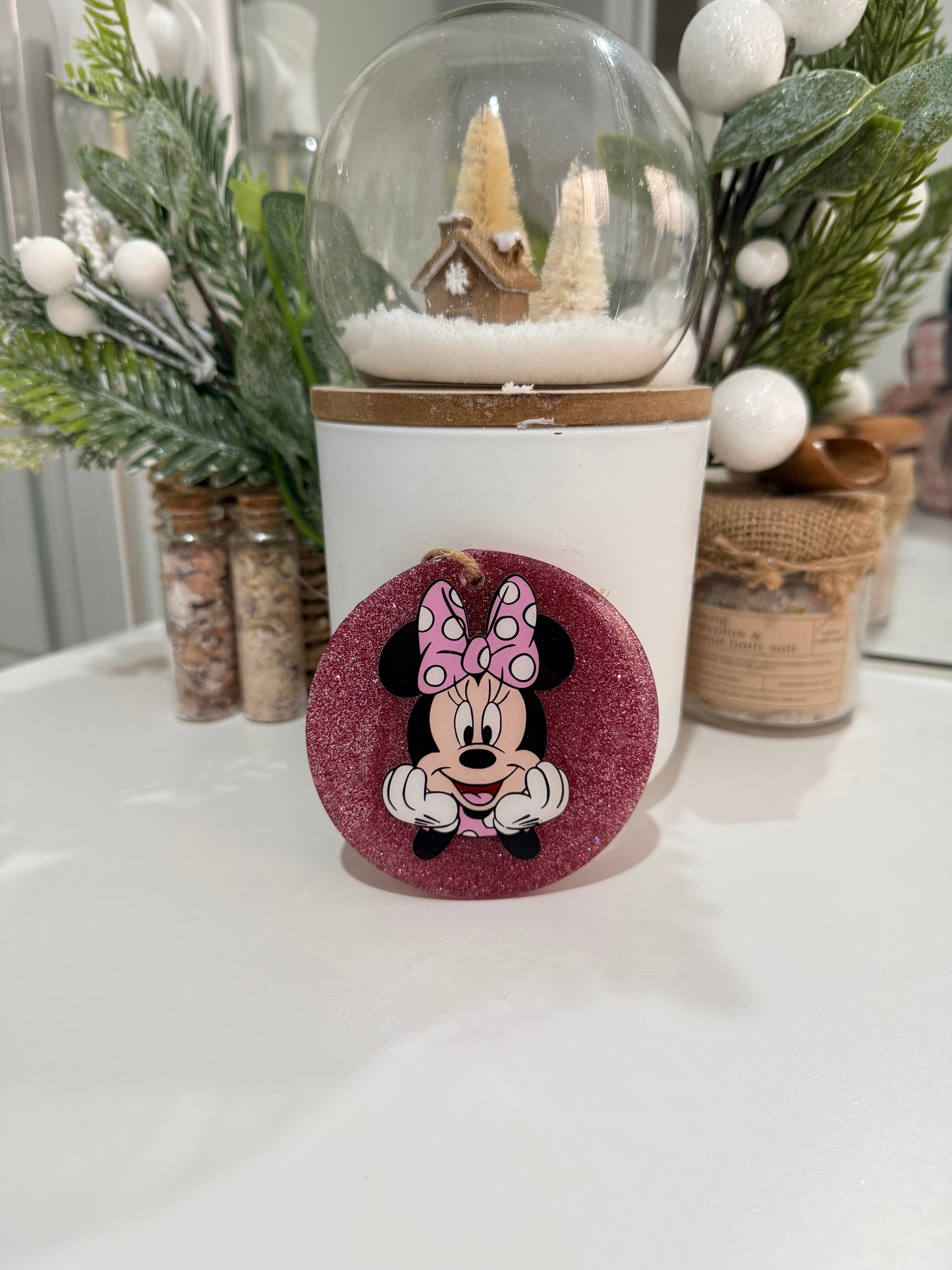 Christmas Character Glitter Ornaments