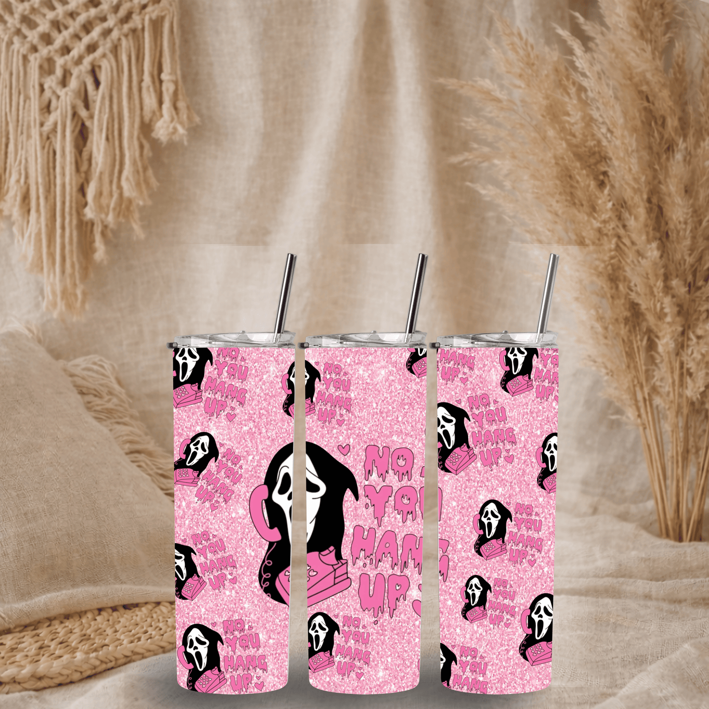 Ghostface Pink No You Hang Up - 20oz Tumbler