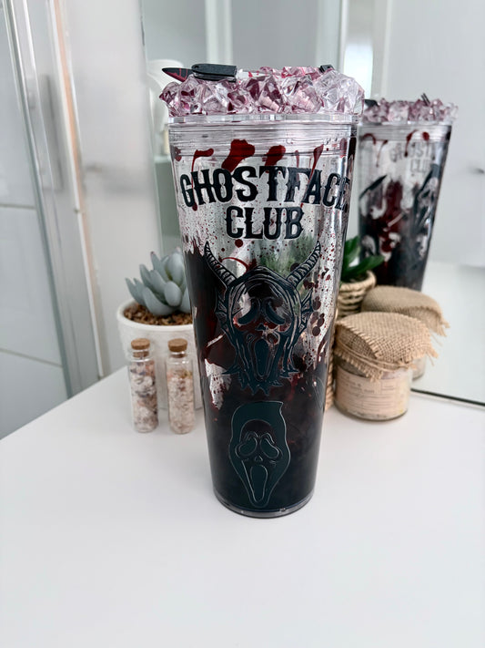 24oz Tapered Inner Lid Snowglobe Tumbler