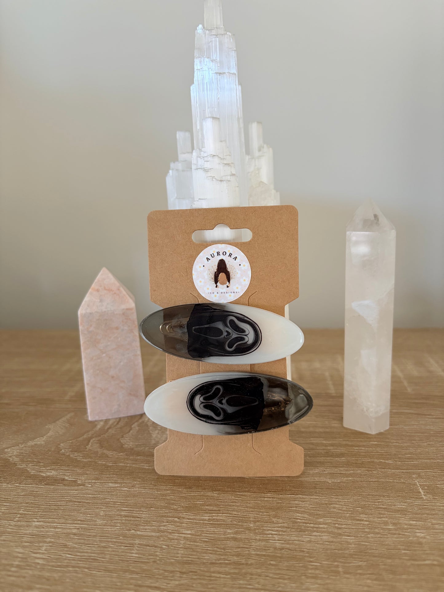 Black Ghost-face Hair Clip