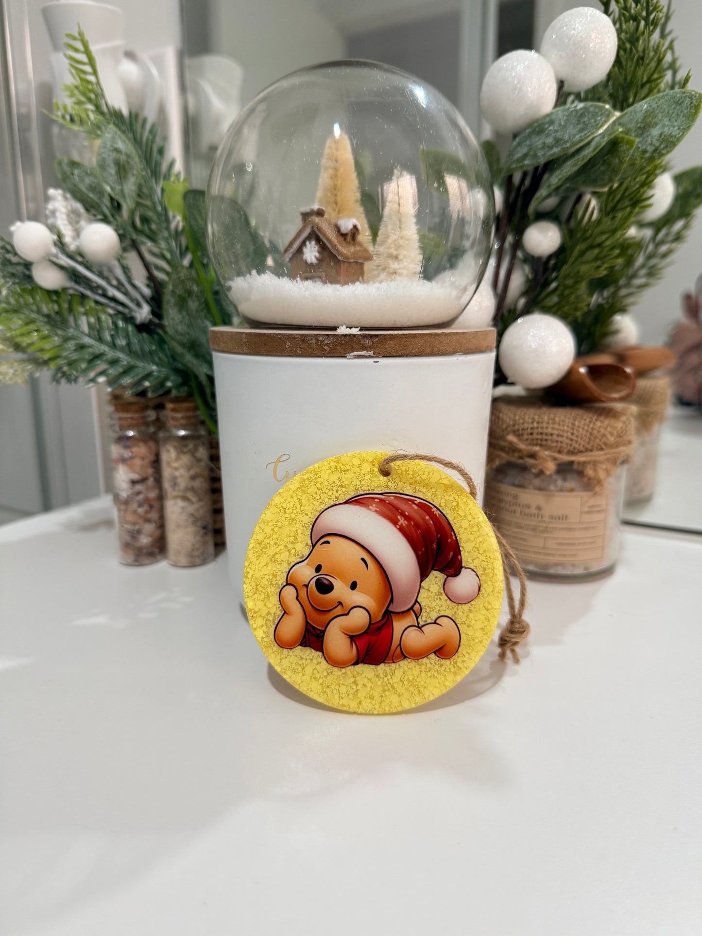 Christmas Character Glitter Ornaments