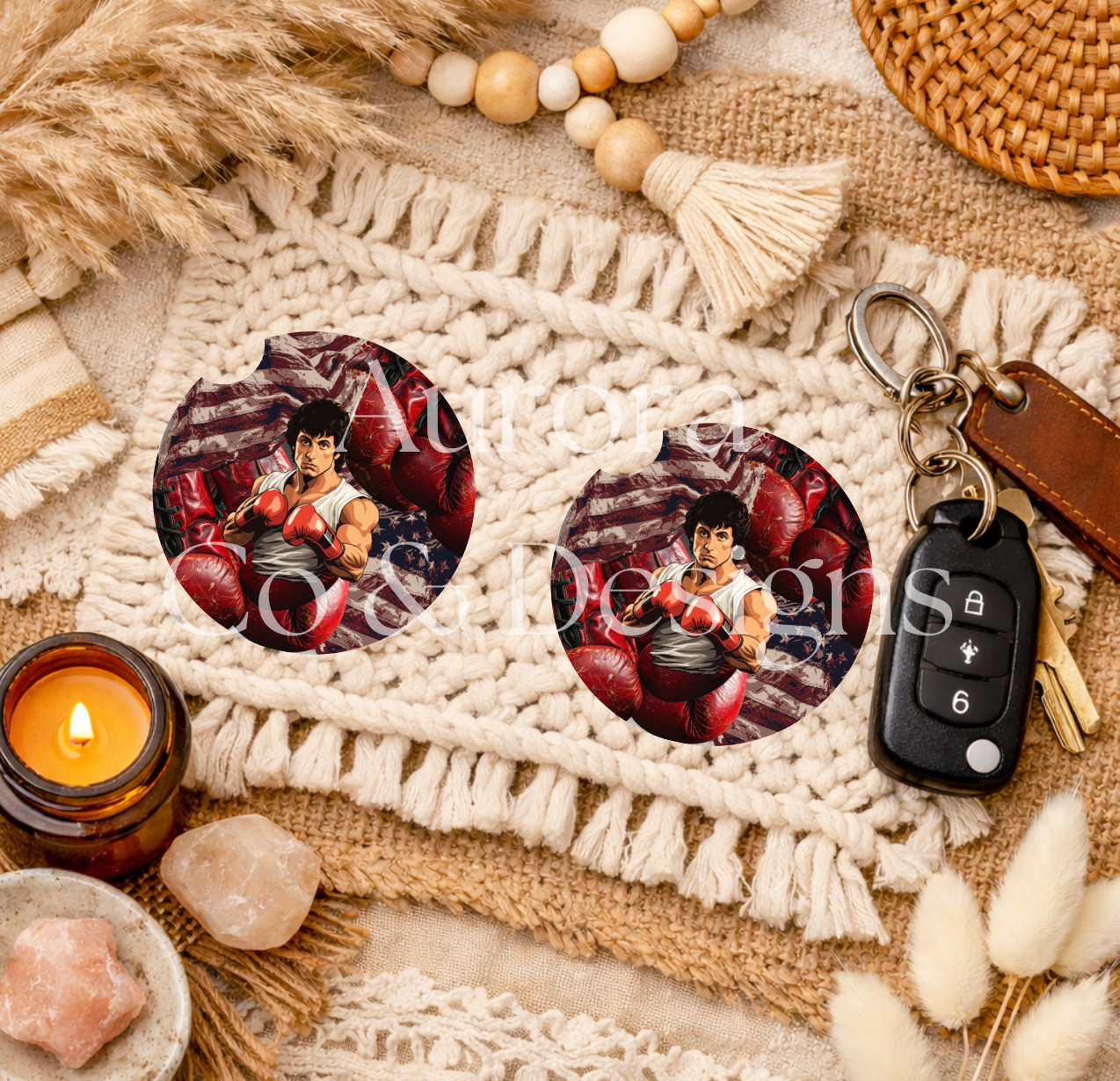 Rocky B Boxing - Car Coasters