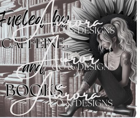 20oz Insulated Cup - Fueled By Caffeine & Books