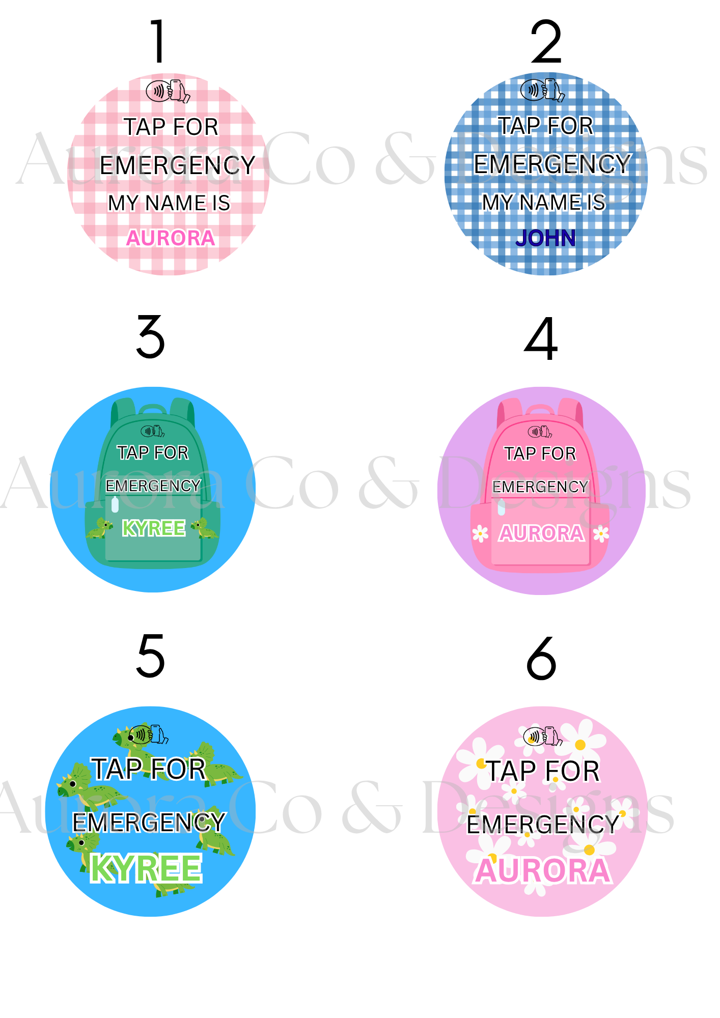 Kids Emergency Tags