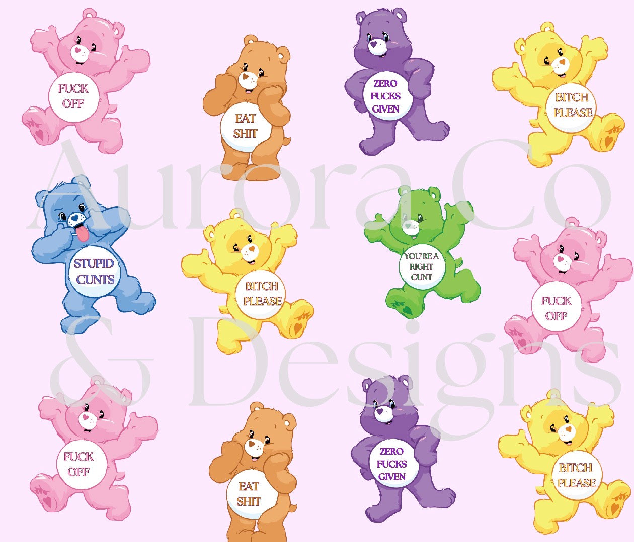 20oz Sublimation Print #7 - Swear Bears