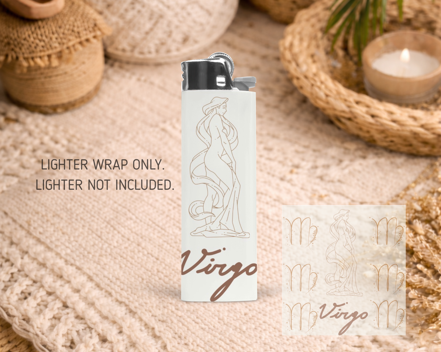 BIC Lighter Wrap #74 - Virgo Star Sign