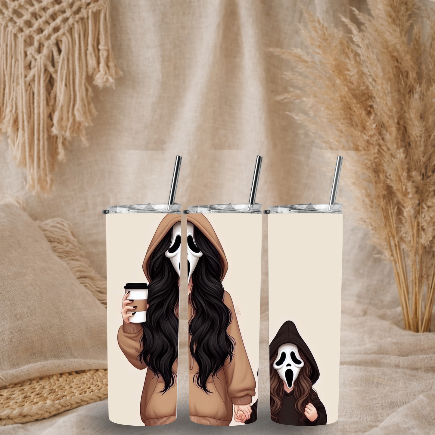 Mum & Daughter Ghost Face - 20oz Tumbler
