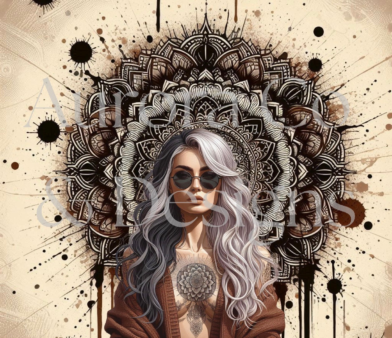 20oz Sublimation Print #19 - Boho Tatted Chick