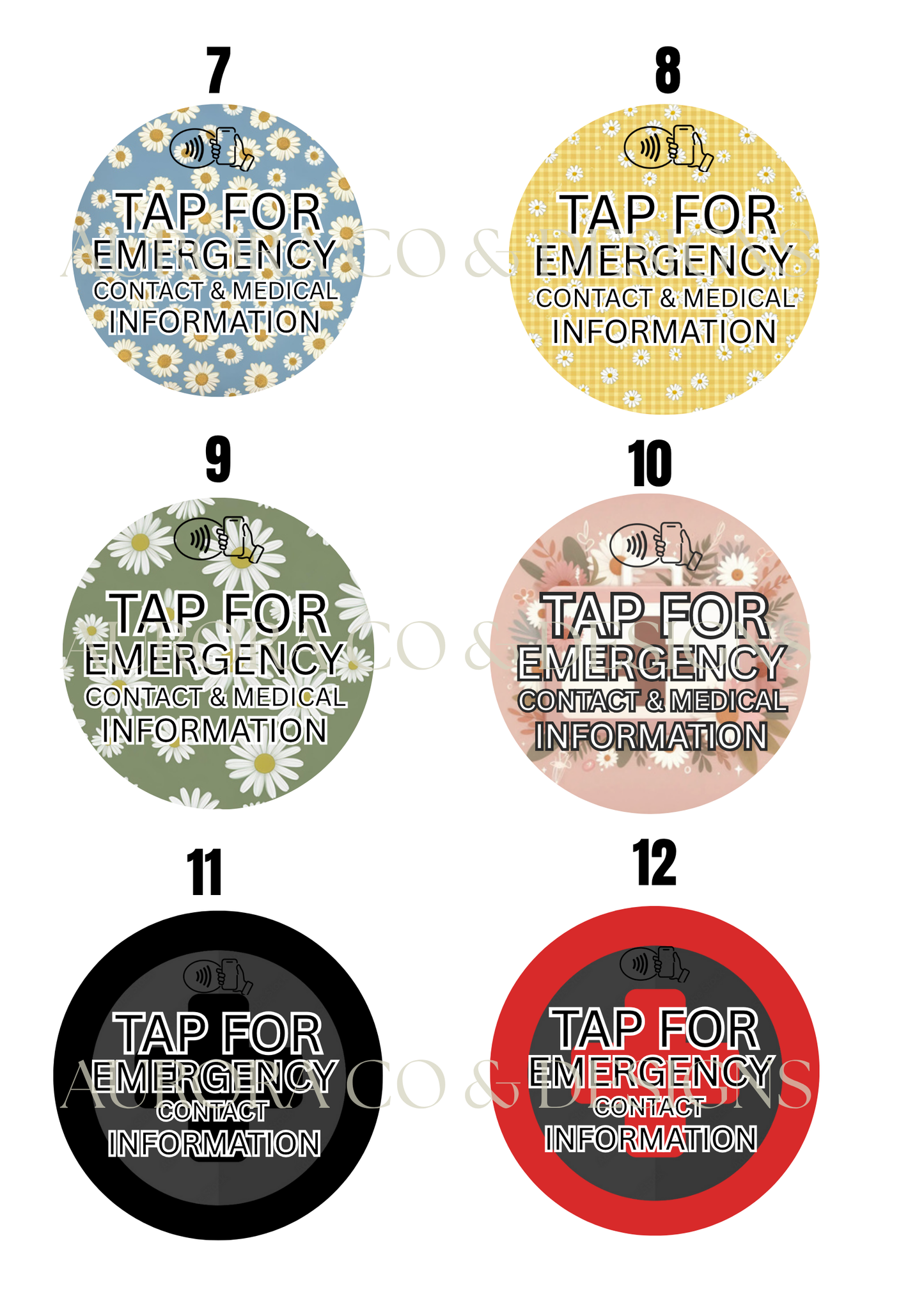 Emergency Contact & Medical NFC Tags