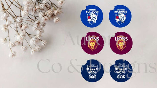 AFL Footy Car Coasters