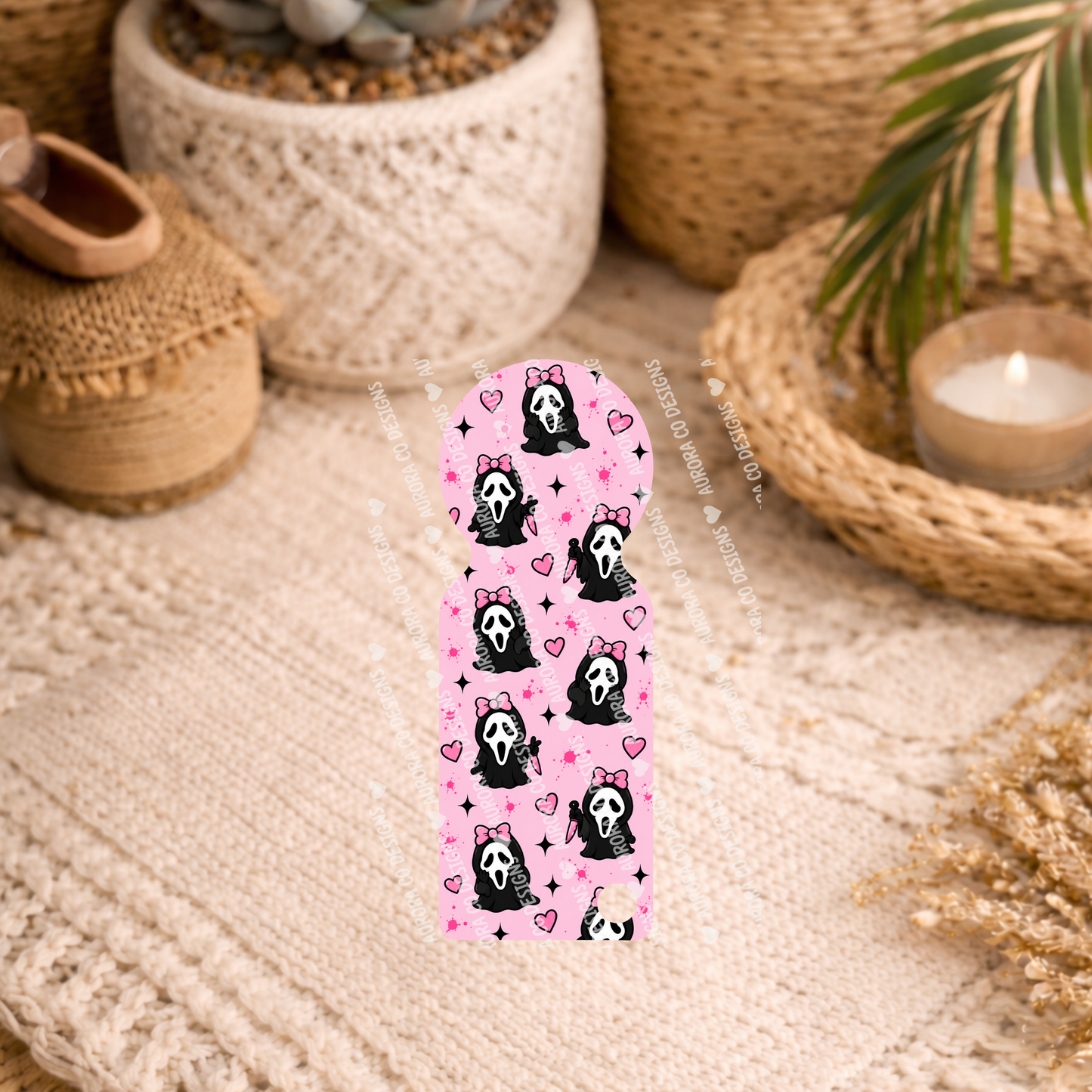Trolley Token - Pink Ghostface Horror