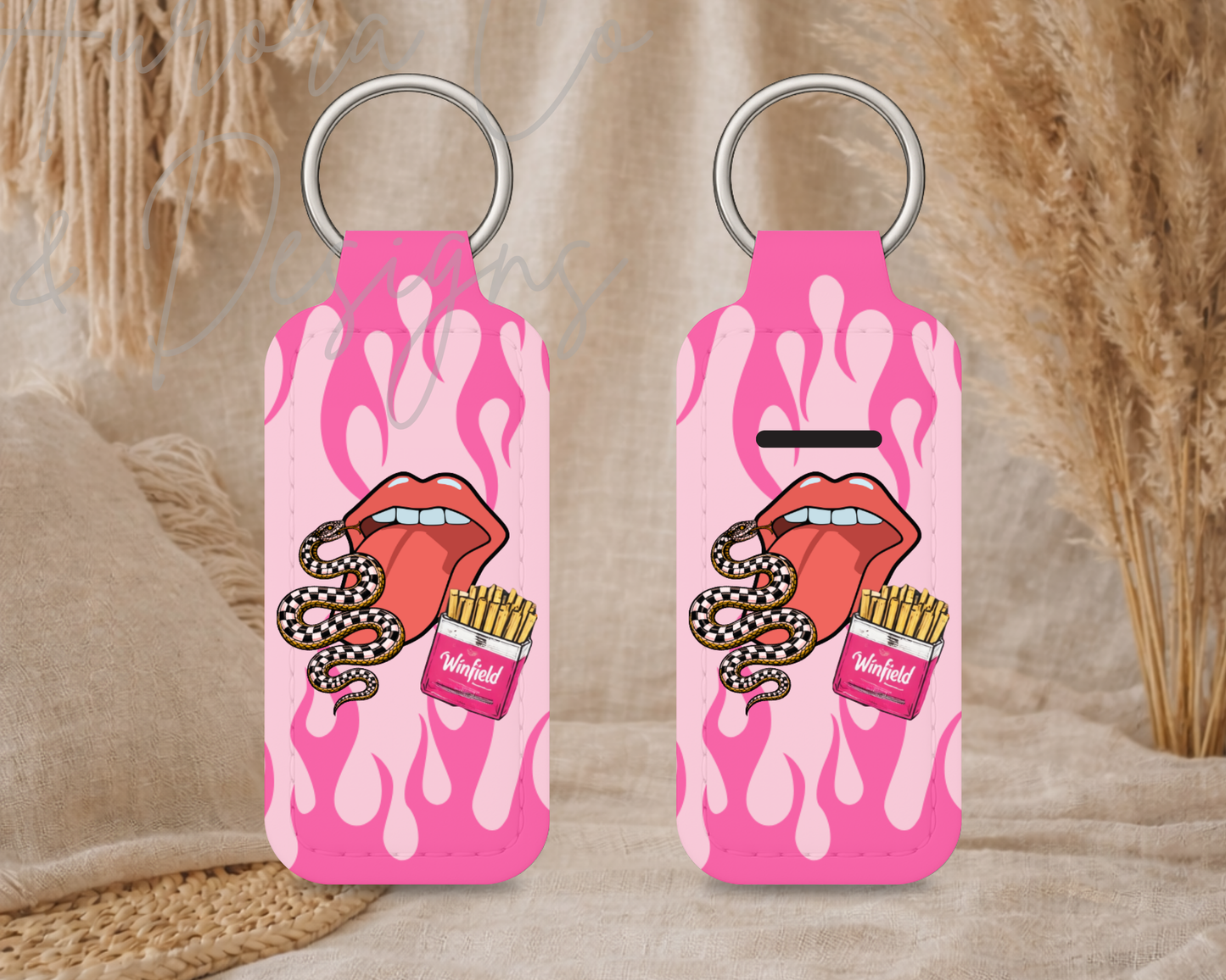 Chapstick Keyring - Flame Girly