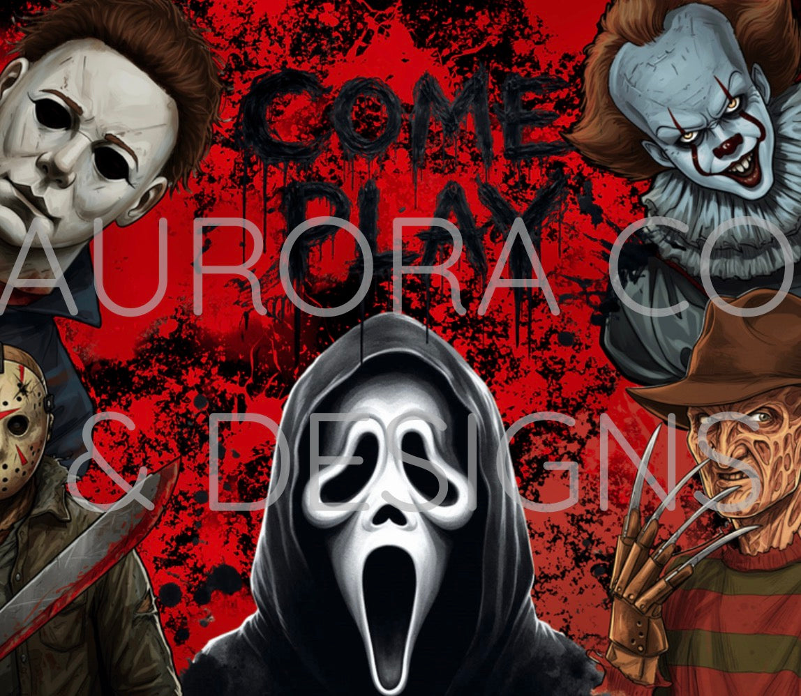 20oz Sublimation Print #42 - Come Play Character Horror