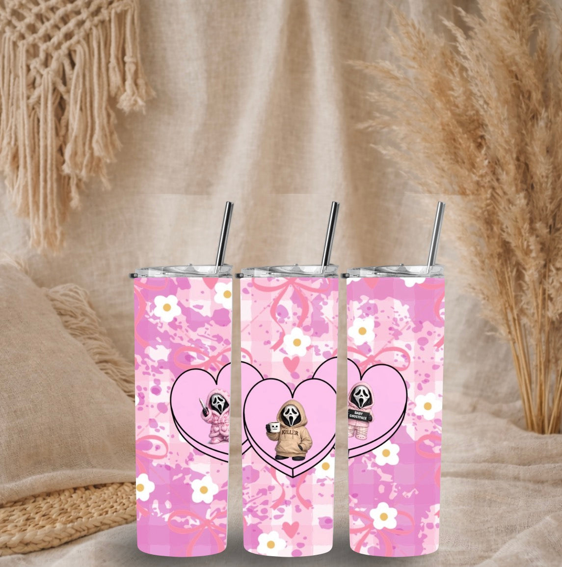 Pretty In Pink Baby Ghostface - 20oz Tumbler