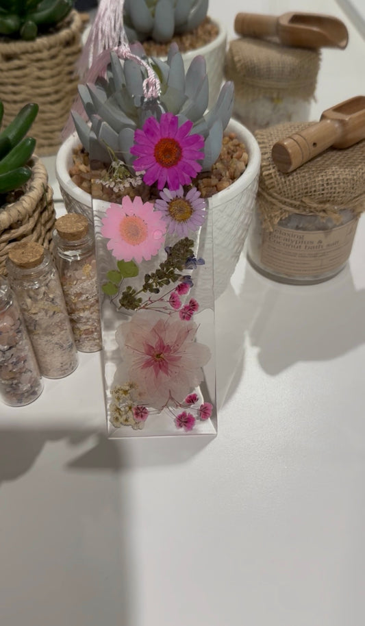 Pink Flower Bookmark