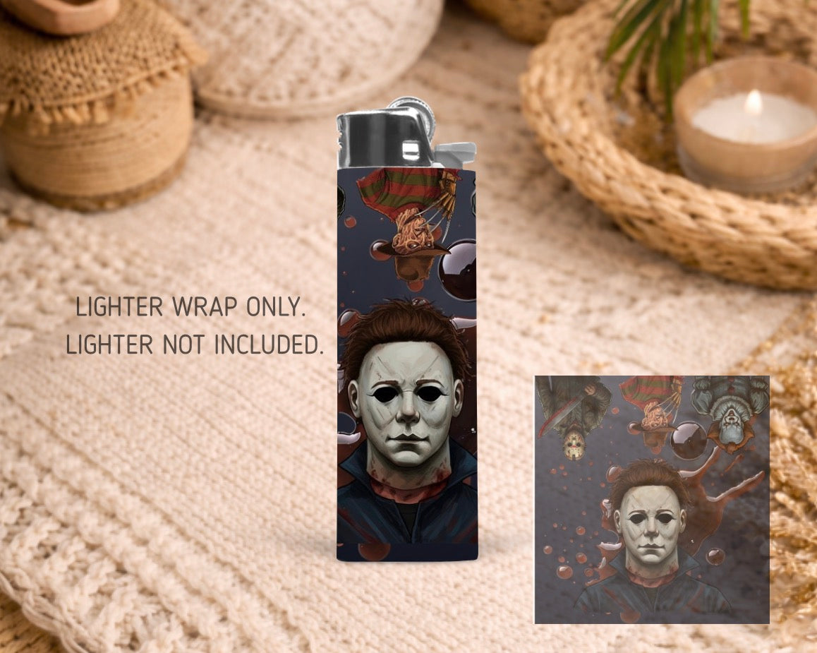 BIC Lighter Wrap #70 - Horror Characters Blood Splatter