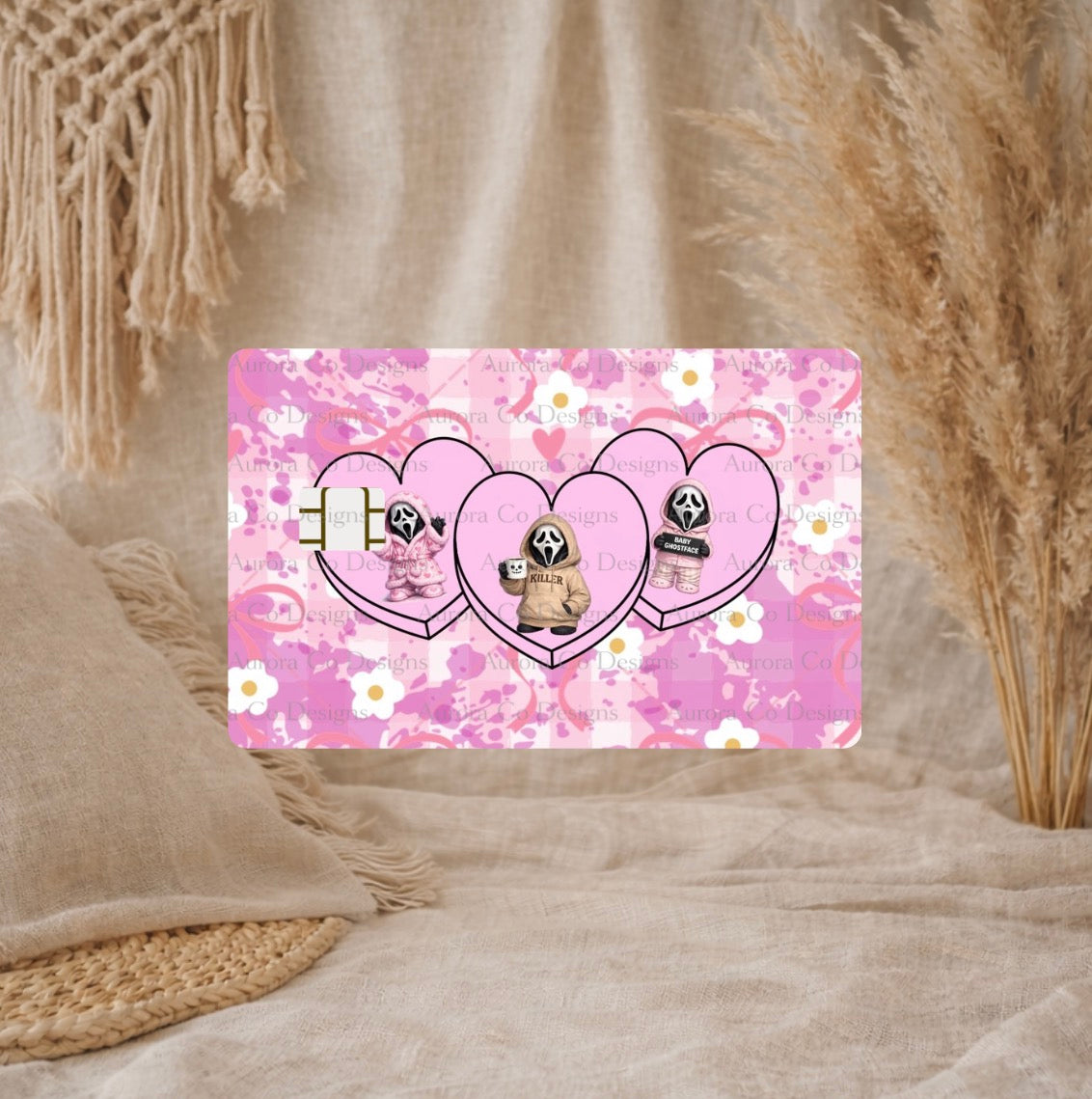 Bank Card Wrap -Pretty In Pink Baby Ghostface
