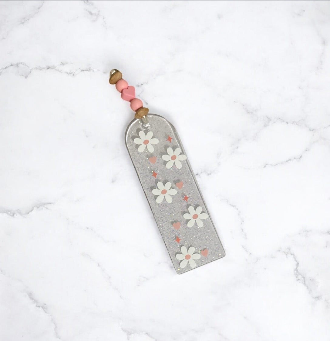 Daisy Glitter Bookmark