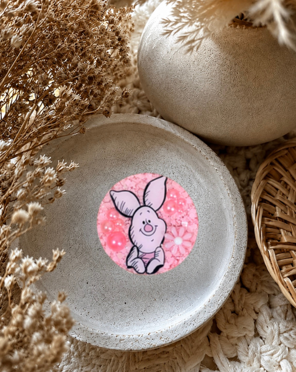 Piglet | Magnet, Badge Reel or Pop Socket