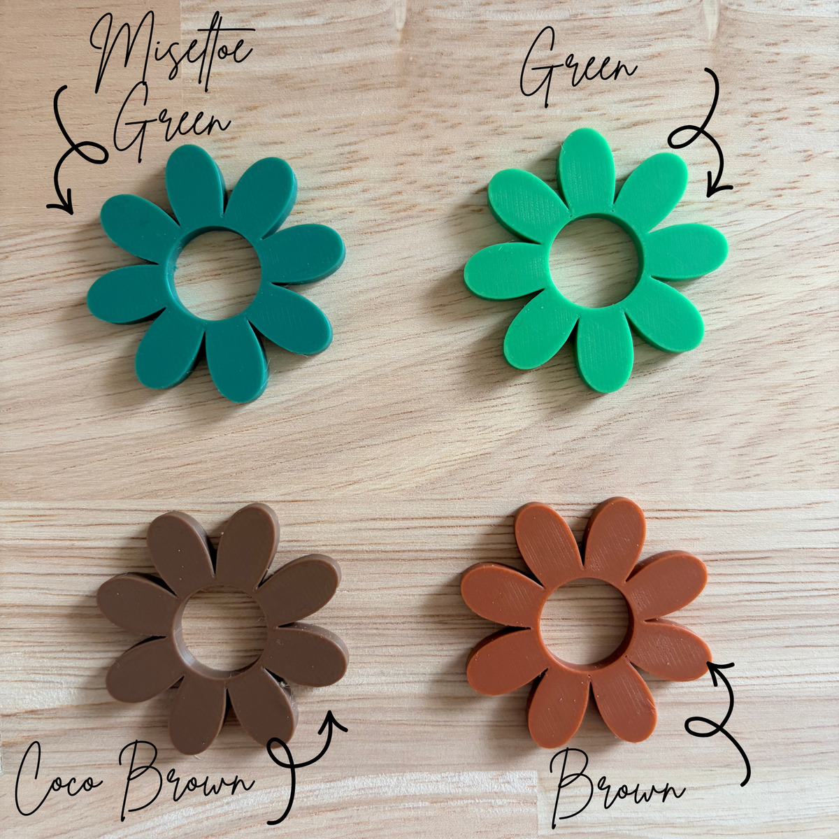 Bubble Letter Decorative Add-Ons – Flower & Palm Tree