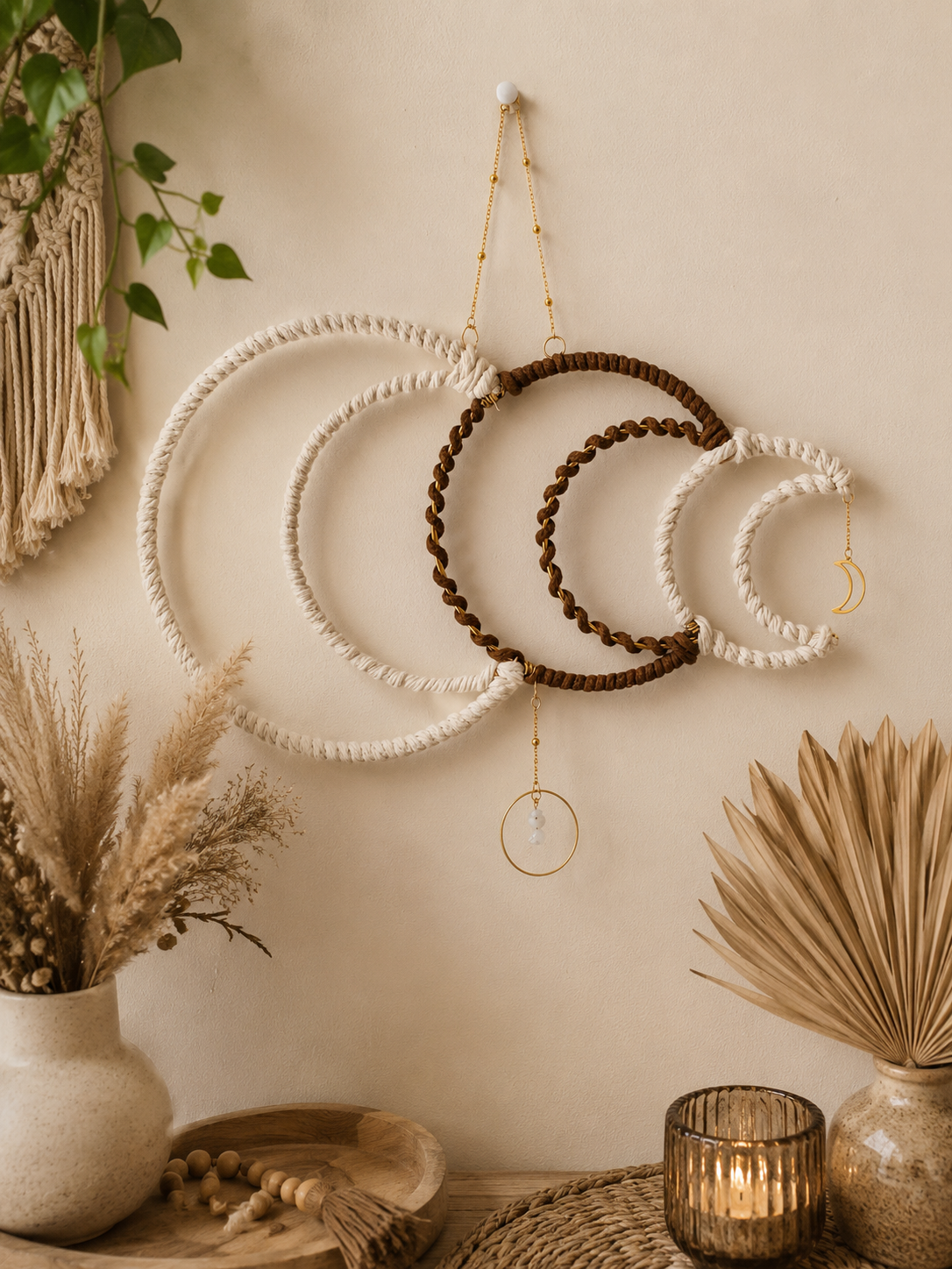 Macramé Celestial Moon Wall Hanger
