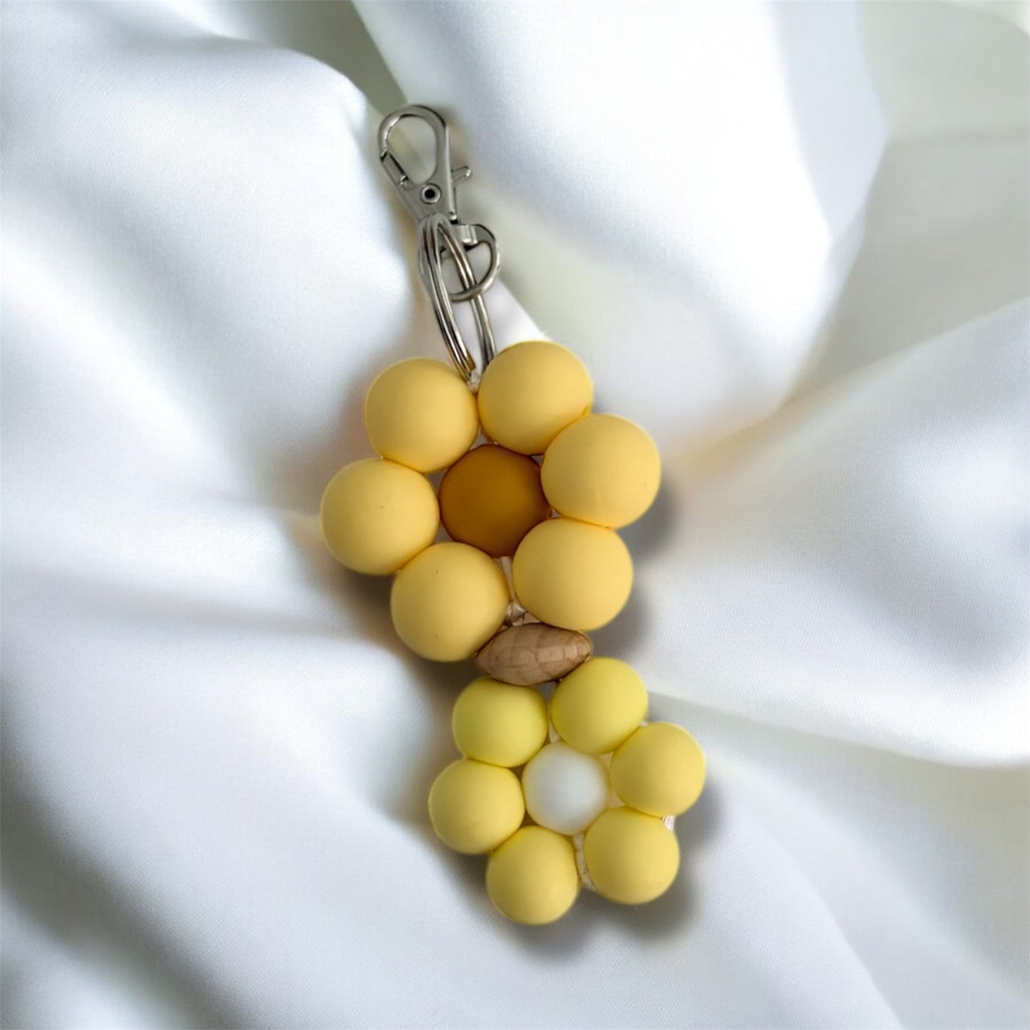 Double Daisy Keyring