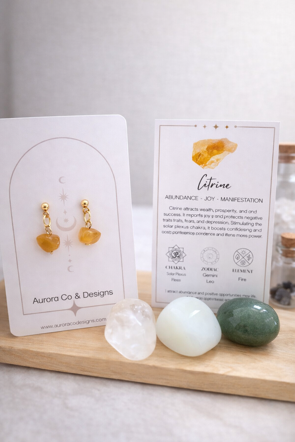 Citrine Drop Earrings – Abundance • Joy • Manifestation