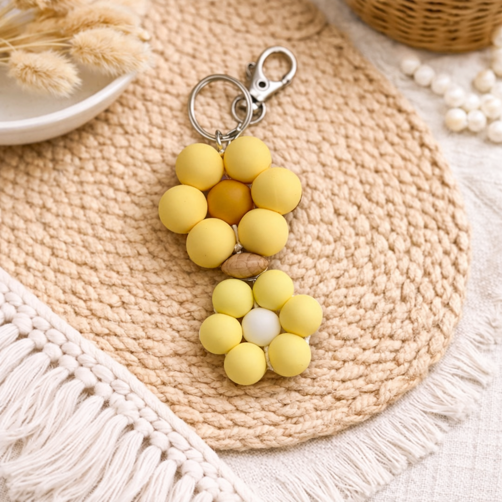 Double Daisy Keyring