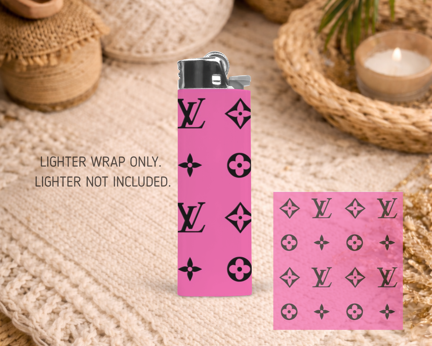 BIC Lighter Wrap #30 - Pink LV