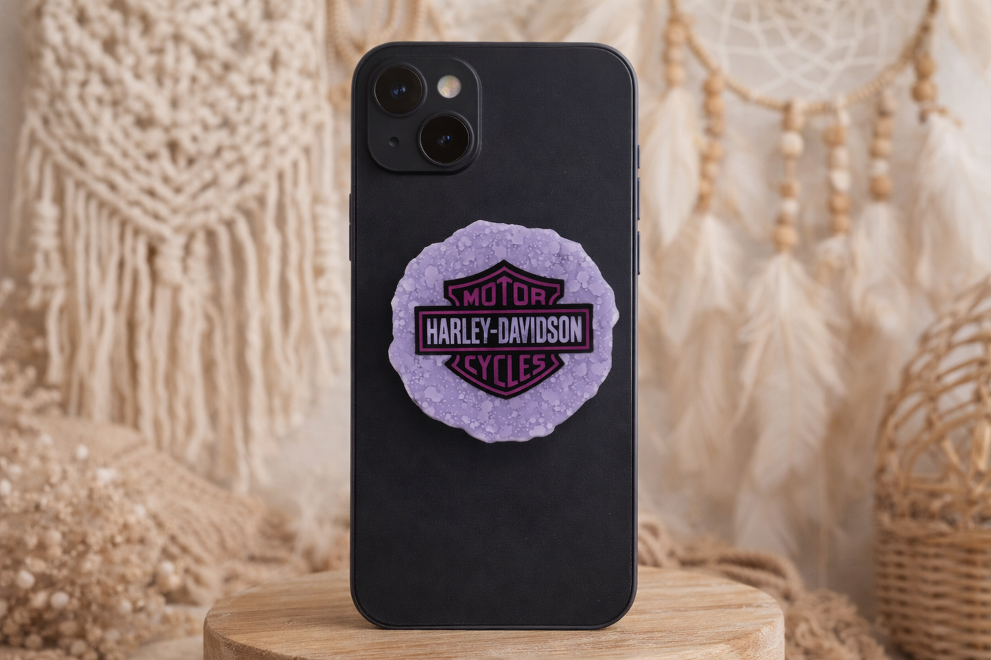 Purple Harley Davidson Pop Socket