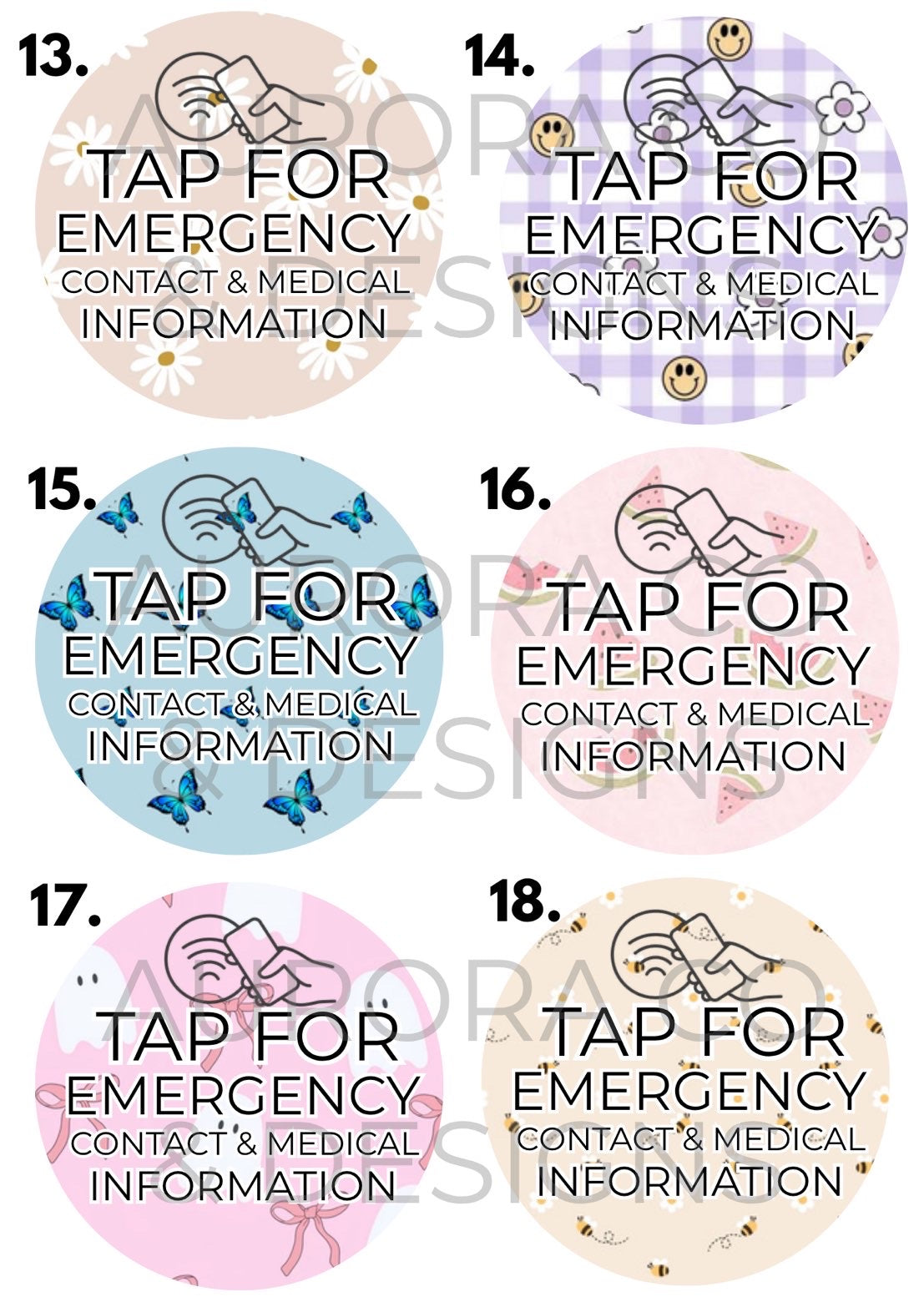 Emergency Contact & Medical NFC Tags