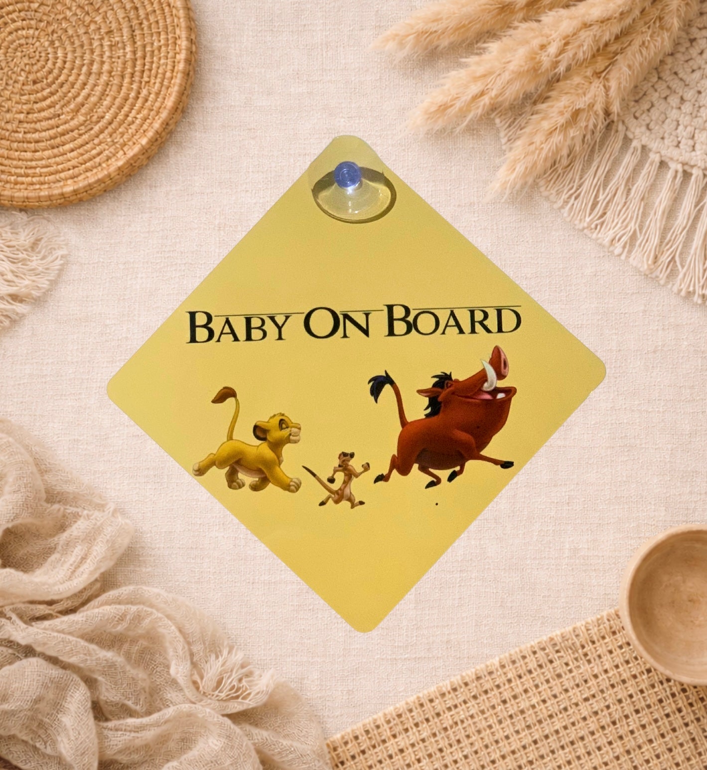 Baby On Board Car Sign- Lion King