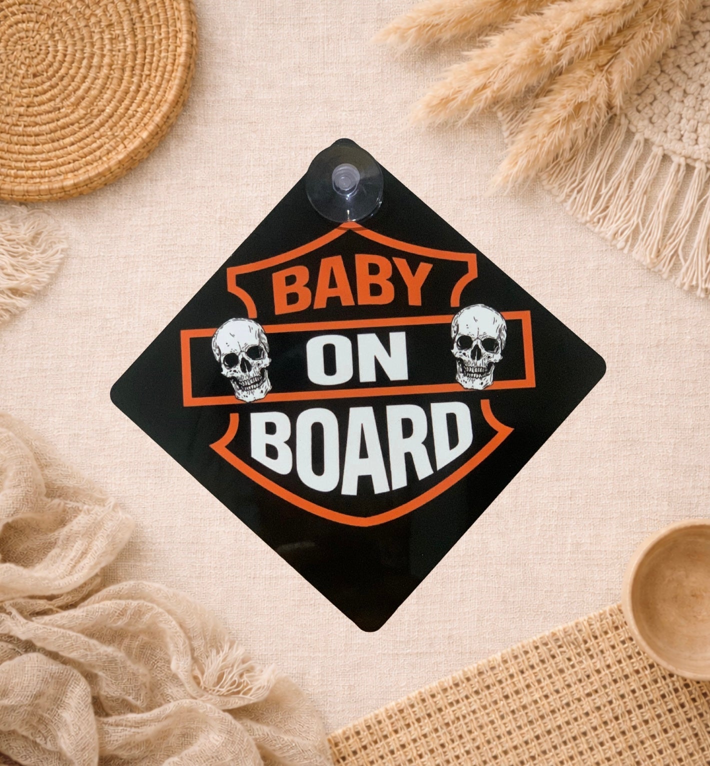 Baby On Board Car Sign - Harley Davidson