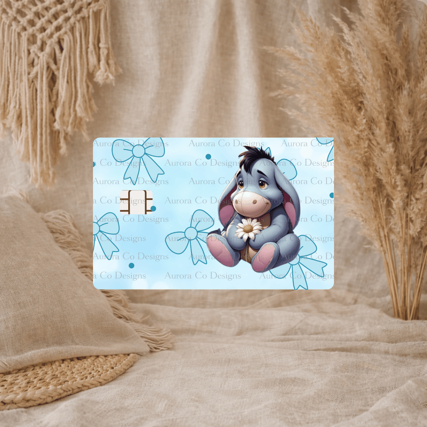Bank Card Wrap - Eeyore Blue Bow