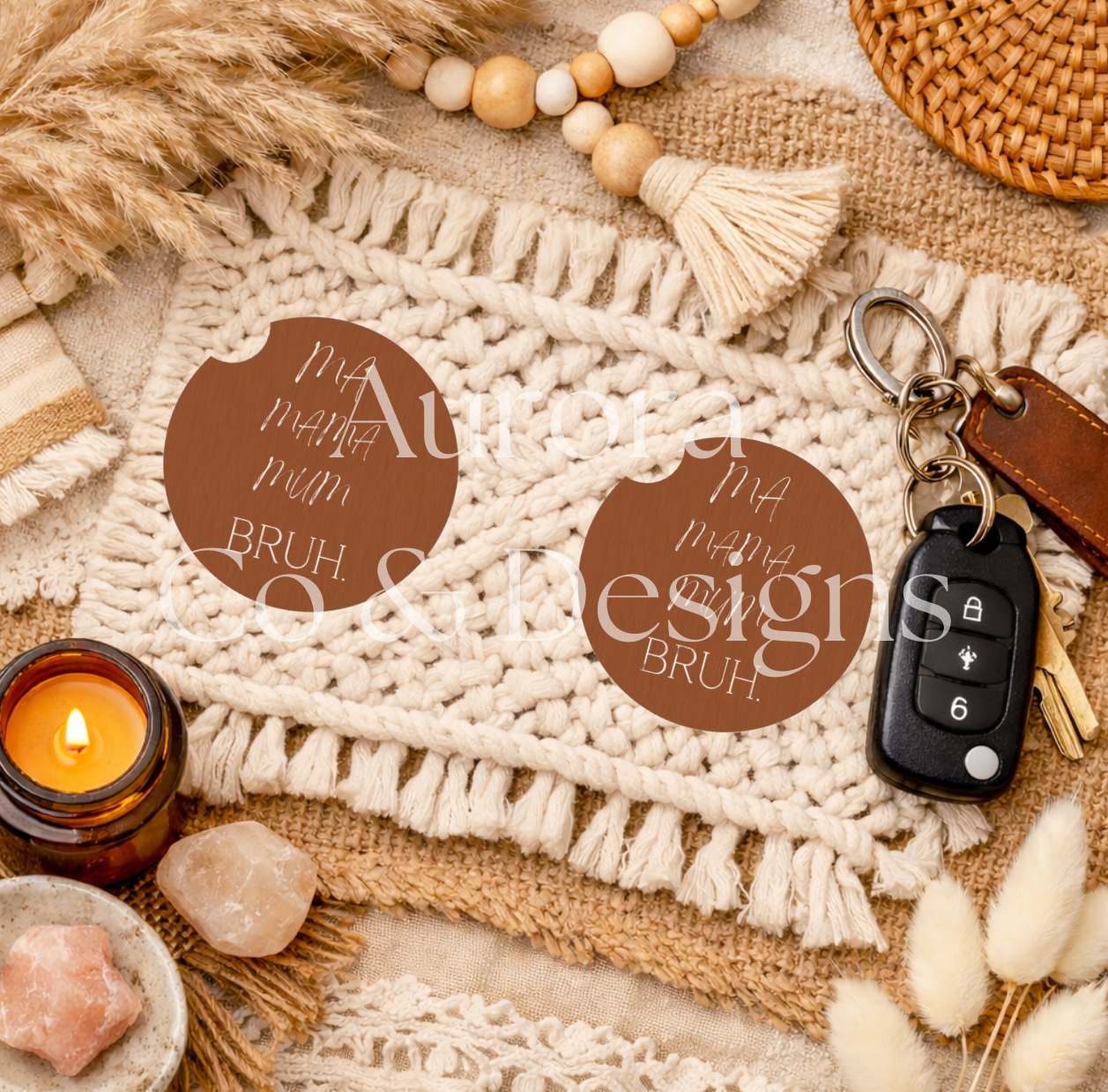 Ma, Mama, Mum, BRUH- Car Coasters