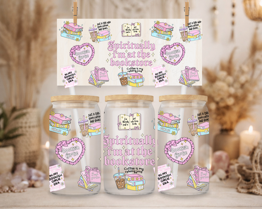 16oz UV DTF - Book Girly