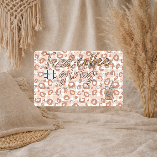 Bank Card Wrap - Iced Coffee Girly