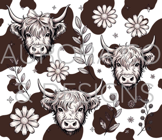 20oz Sublimation Print #40 - Highland Cow