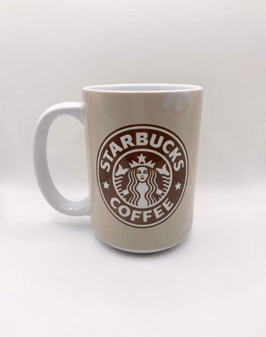 15oz Pre-made Coffee Daisy Mug