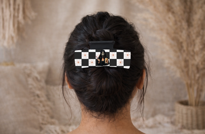 Checker Mama Daisy Ghostface Claw Clip - Medium