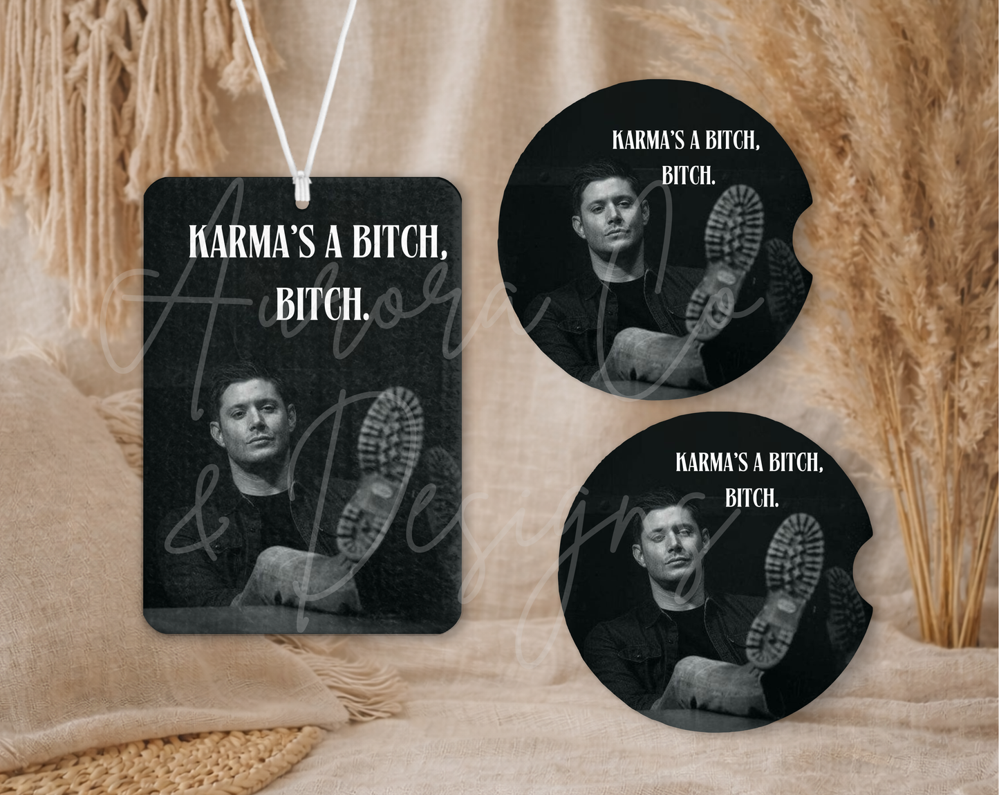 Dean, Supernatural - Air Freshener & Car Coasters