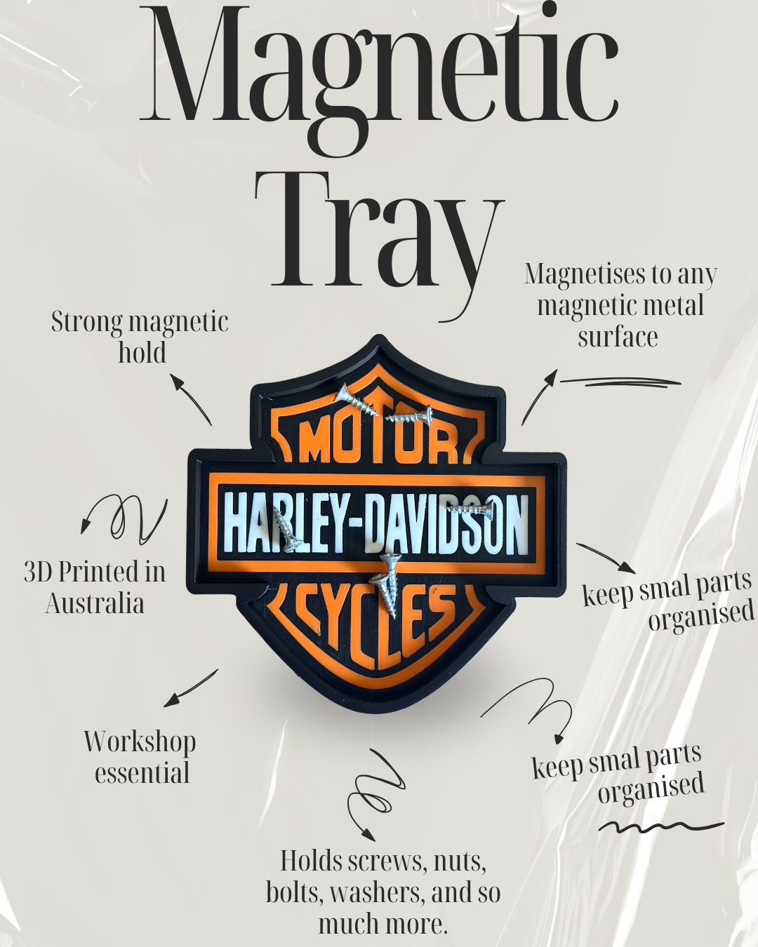 Harley-Davidson Magnetic Screw Tray