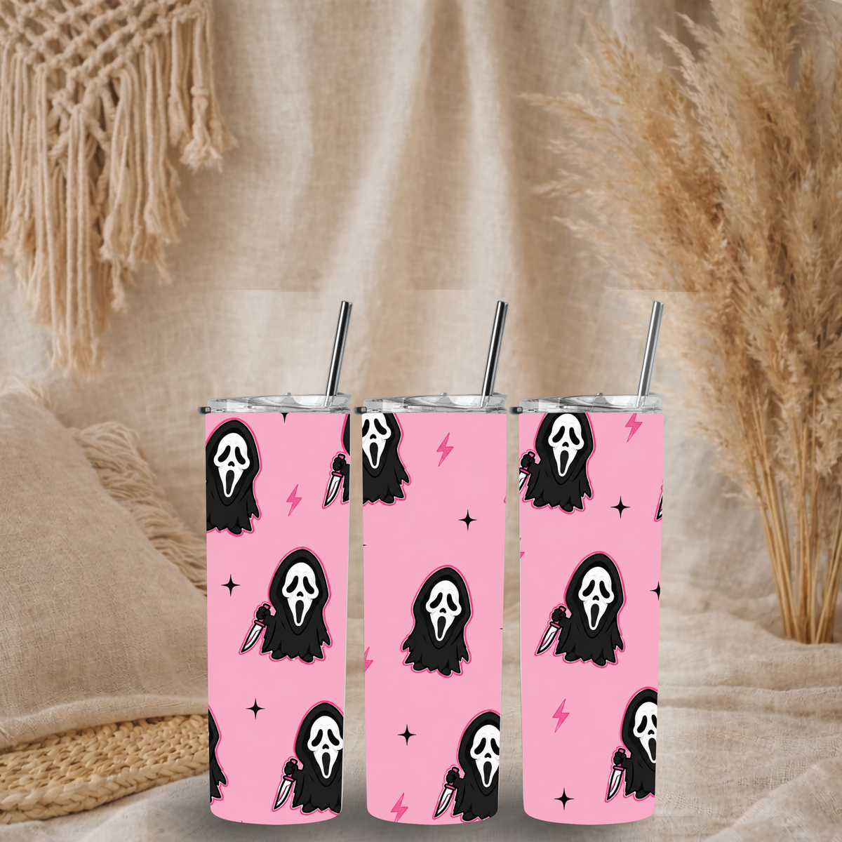 Pink Lightening Ghostface -  20oz Tumbler