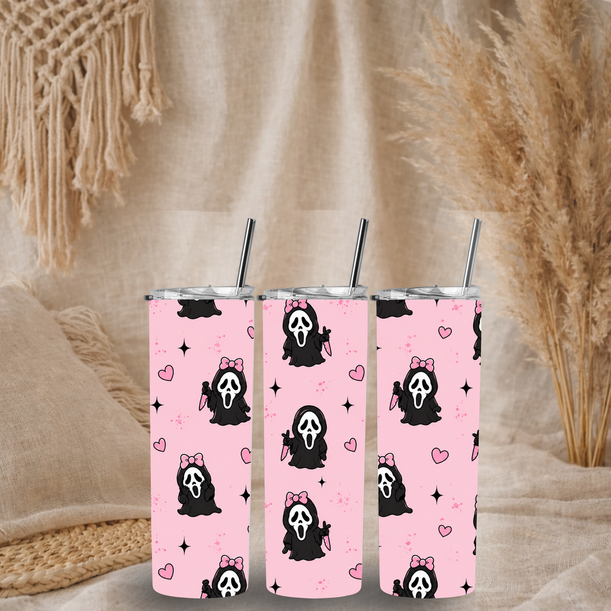 Pink Mini Cute Ghostface -  20oz Tumbler