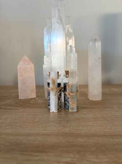 ✨ Protection Jar - Black Obsidian & Amethyst - Small