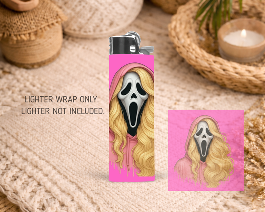 BIC Lighter Wrap #4 - Pink Ghostface